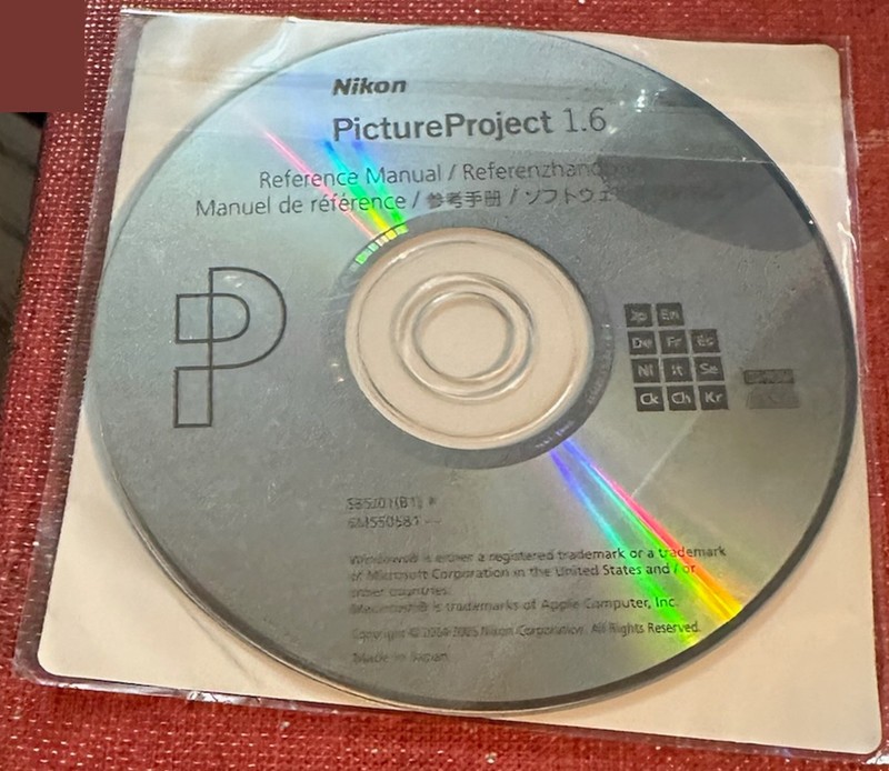 NIKON PictureProject 1.6 Windows / MAC CD 2004-2005 with CD Reference Manual gallery