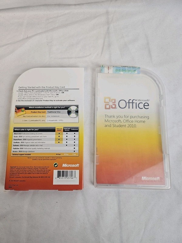 Genuine Microsoft Office Home and Student 2010 Product Key Card gallery