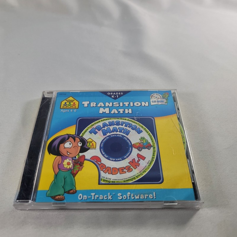 School Zone Transition Math K-1 CD-ROM windows 95/98 Vintage gallery
