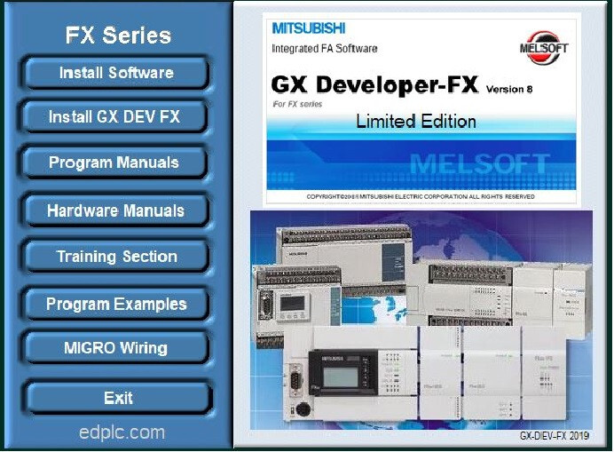 PLC Starter Kit Programmable Controller, USB Interface, GX DEV Ladder Software gallery
