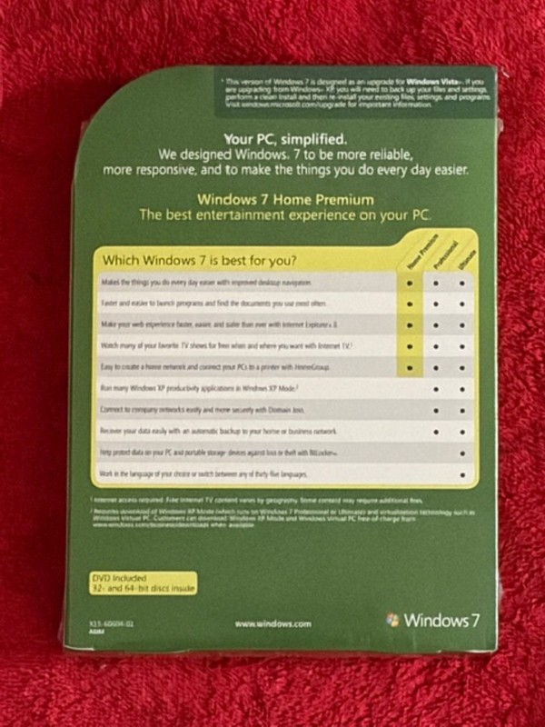 NEW Microsoft Windows 7 Home Premium Operating System Software Disc SEALED BOX gallery