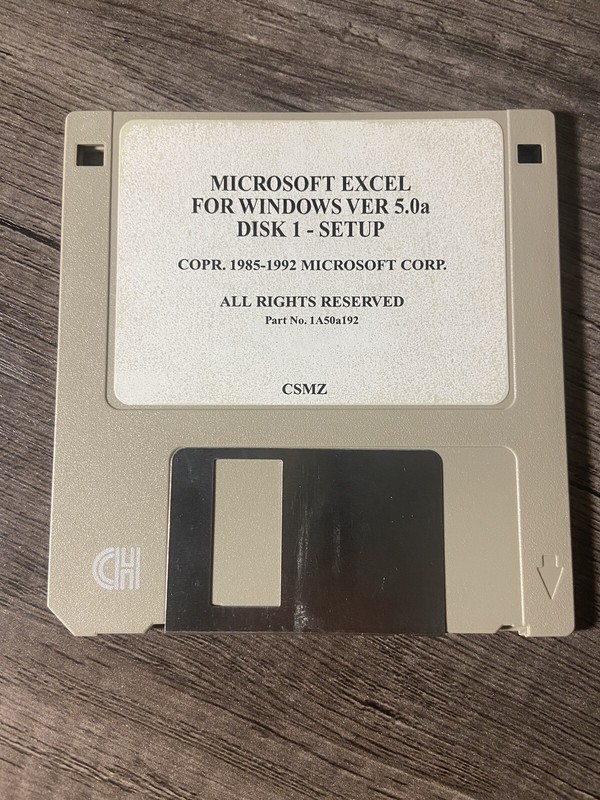 Microsoft Excel For Windows Ver 5.0a, Set Of 9 3.5” Floppy Disks - 0001 gallery