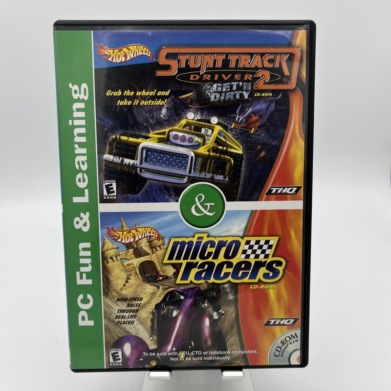 Hot Wheels Stunt Track2 Driver Get’nDirty, Micro Racers PC CD-ROMwindows 95 & 98