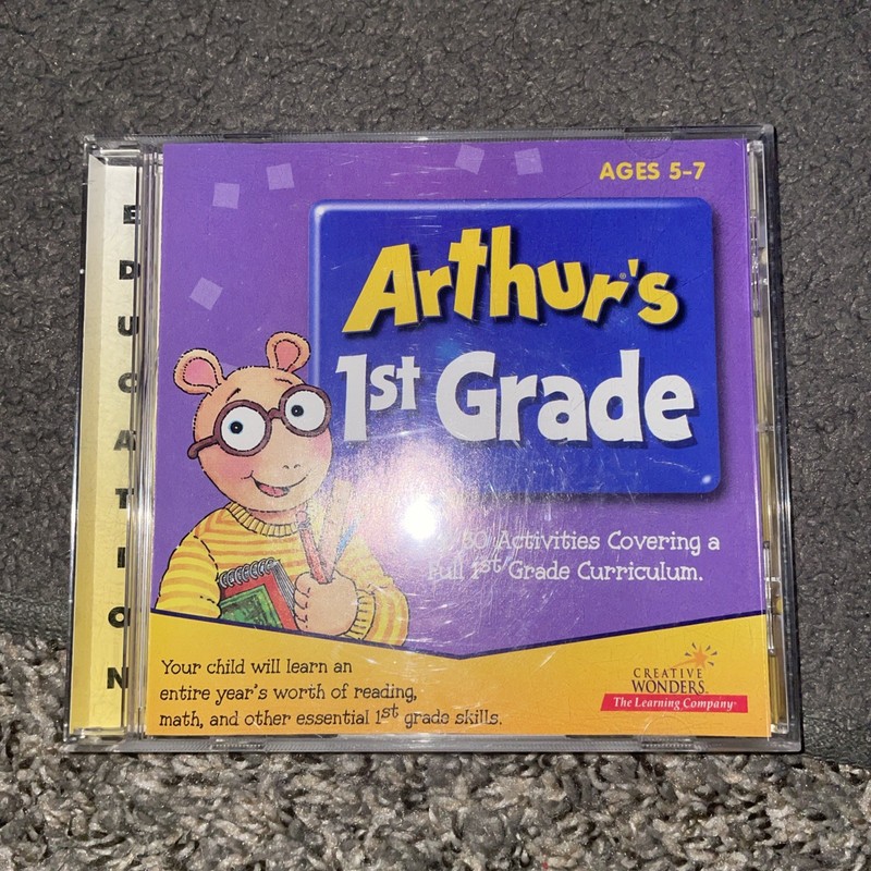 Arthur’s 1st Grade CD-ROM Ages 5-7 Learning Company Buddies 1999 Windows/Mac
