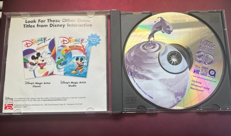 Disney Magic Artist 3D Computer Drafting Software Sculpt & Design 2000 gallery