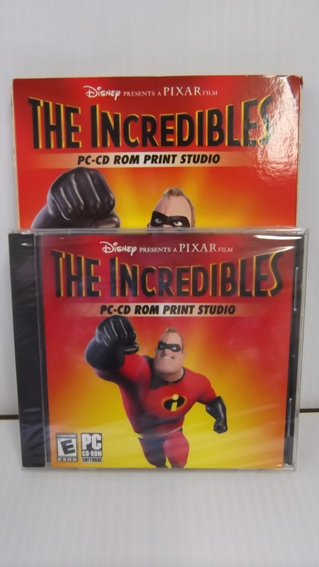 A Disney PIXAR Film THE INCREDIBLES PC-CD ROM Print Studio Software Suite