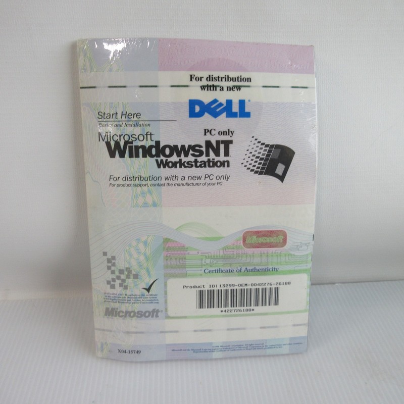 Windows NT 4.0 Workstation CD & 3 Floppy Disks PC Only NEW/Sealed FREE SHIPPING!