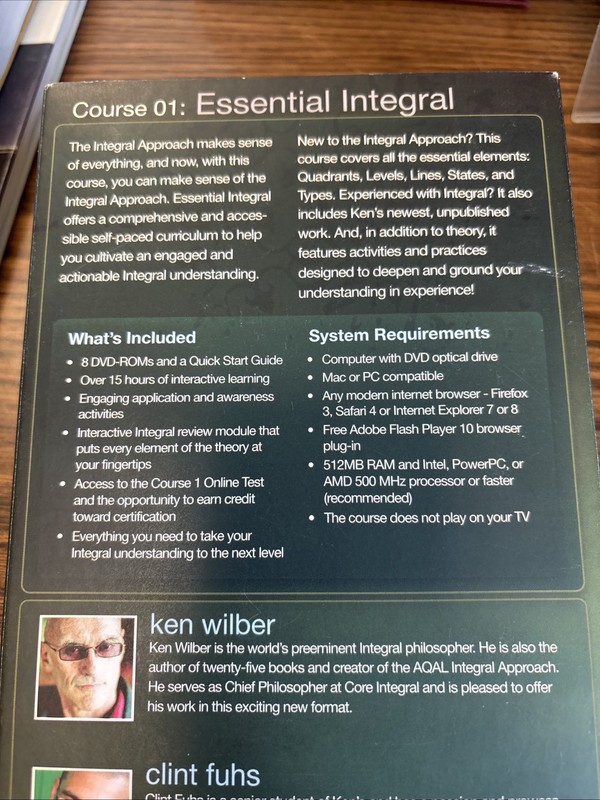 The Integral Approach: Course 01 Essential Integral 8-Disc Set PC MAC DVD Wilber gallery