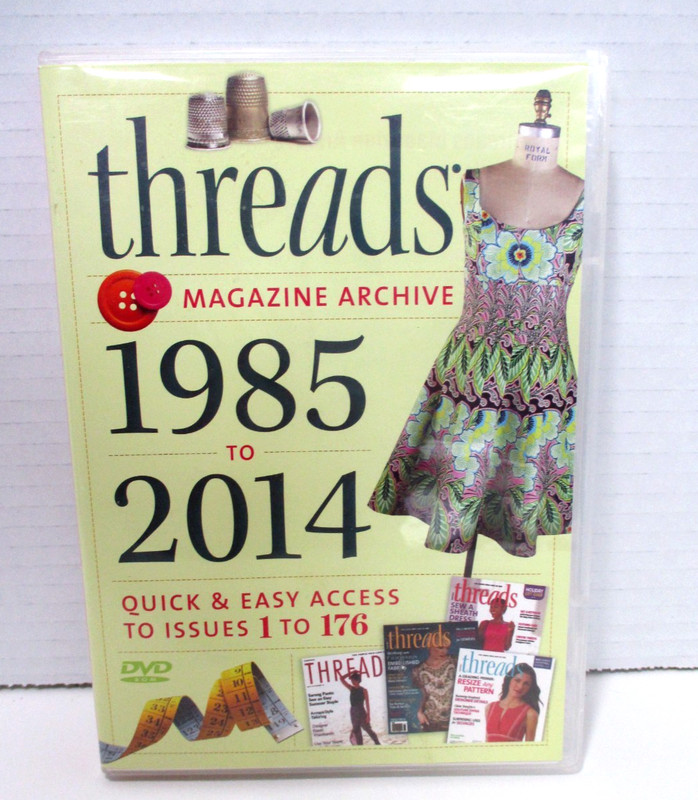 Threads Magazine Archive 1985-2014 Issue 1-176 Sewing DVD-ROM for Older Computer