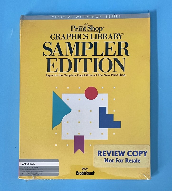 The Print Shop Graphics Library Sampler Edition for Apple IIe/IIc — New Sealed