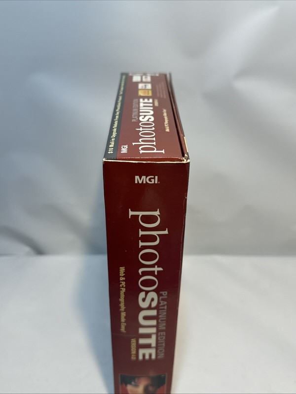 NEW SEALED BIG BOX Vintage MGI PhotoSuite Software 4.0 Windows 95/98/me/NT/2000 gallery