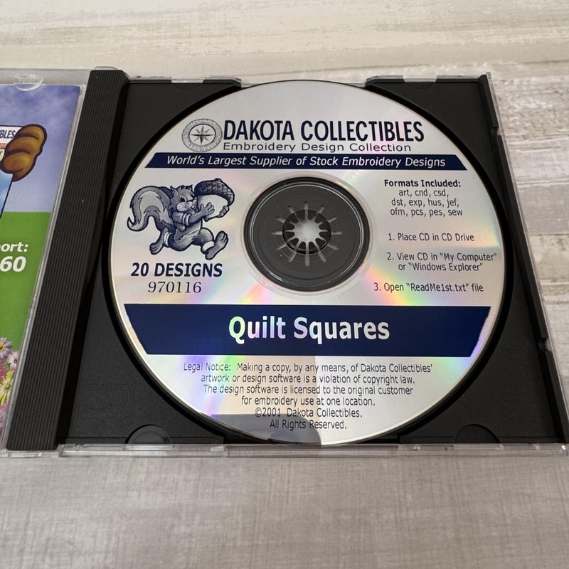 Dakota Collectibles Quilt Squares Embroidery Crafts CD Windows 20 Designs 970116 gallery