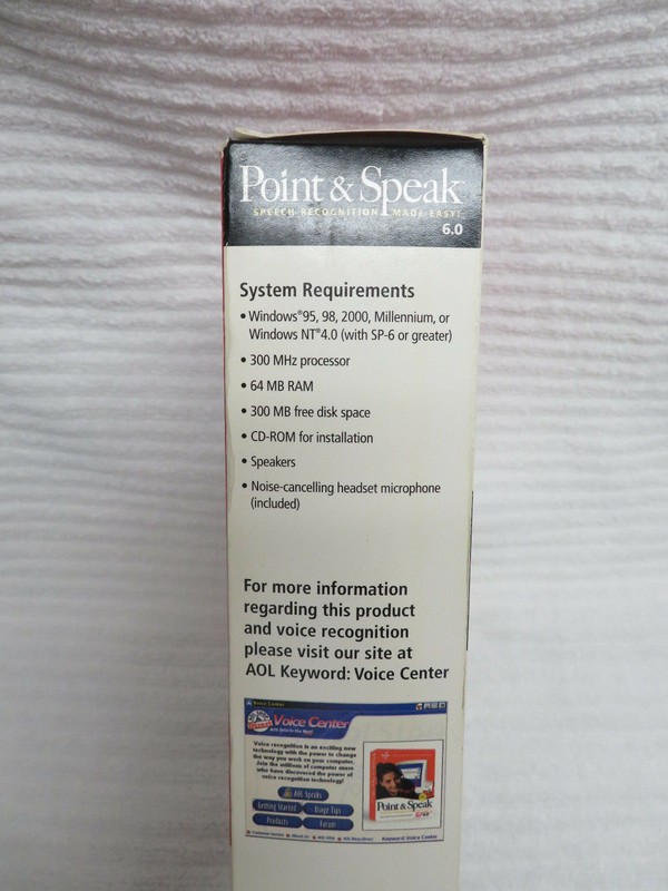 SCANSOFT DRAGON 6.0 AOL Point & Speak Speech Recognition Email Windows SOFTWARE gallery