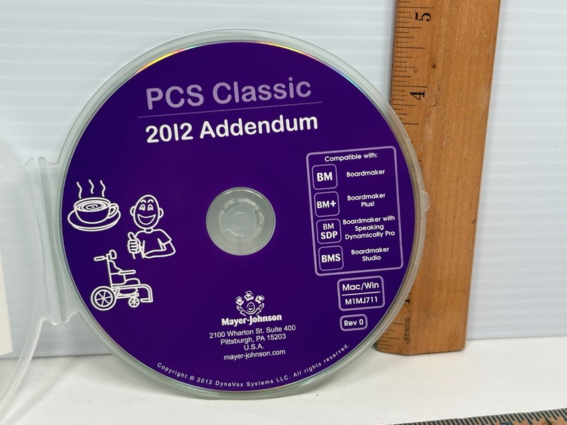 Mayer-Johnson Boardmaker Plus Studio Dynamically Pro PCS Classic 2012 Software