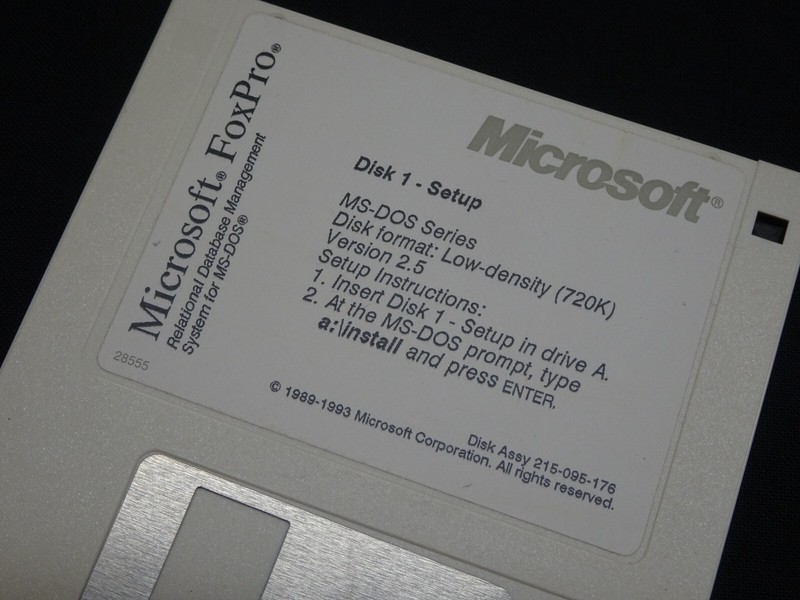 Microsoft FoxPro Setup Disk 1 Version 2.5 MS-DOS 3.5" Diskette Rel Database Mgmt gallery