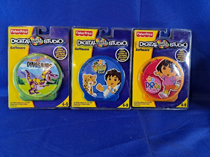 Fisher-Price Digital Arts & Crafts CD Software Dora The Explorer, Go Diego, Dino