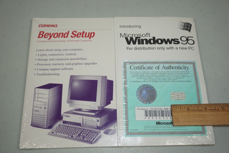 Sealed Compaq OEM Windows 95 & ProLinea PC Manual Quick Setup Book Vintage
