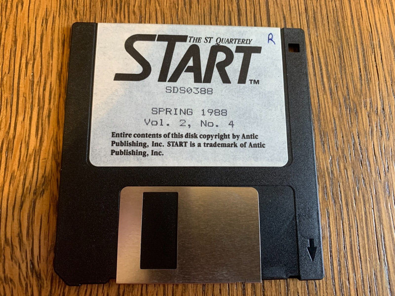 ATARI ST START QUARTERLY SPRING ISSUE 1988 VOL. 2 NO. 4 FLOPPY DISK 3.5 TESTED