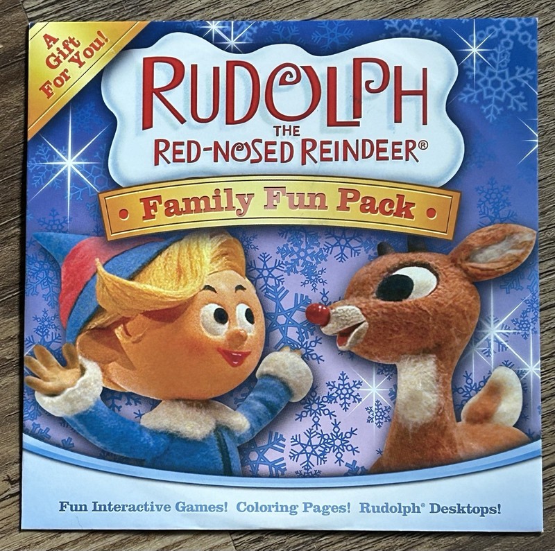 2004 Rudolph Family Fun Pack CD Games Coloring Pages Windows AOL – Never opened