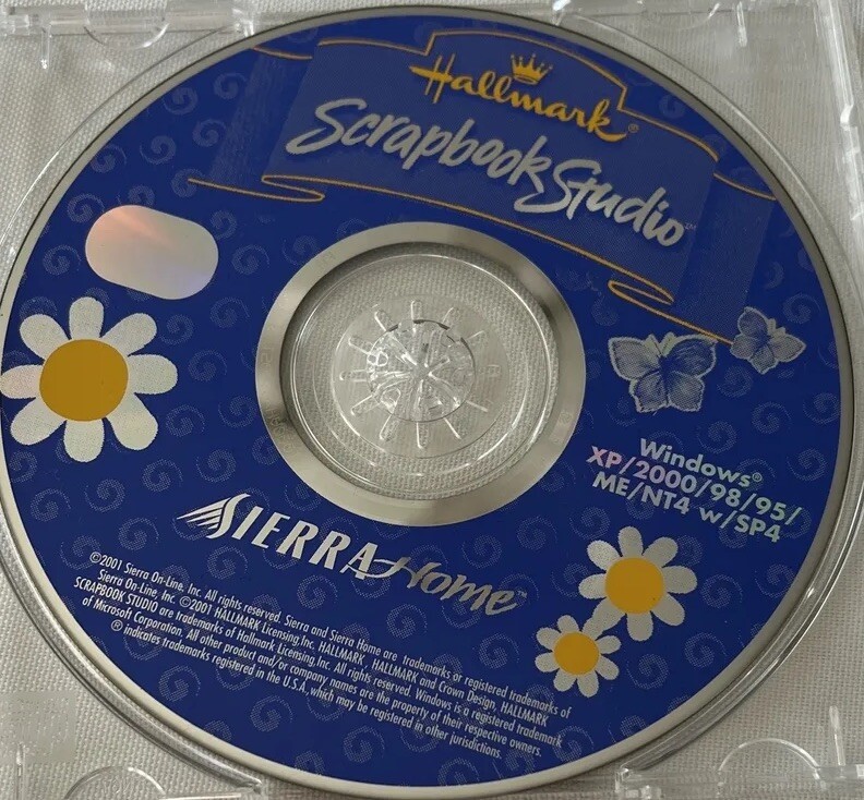 Hallmark Scrapbook Studio Windows XP/2000/98/95/ME/NT4/W/SP4 Cd Only