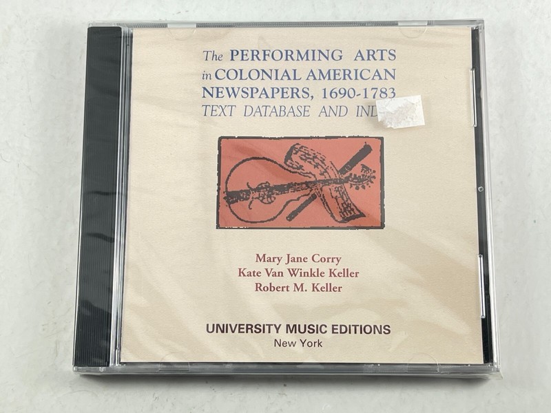 Performing Arts in Colonial American Newspapers 1690-1783 Database PC CD -NEW gallery