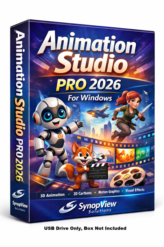 Animation Studio PRO 2026 – 3D/2D Motion Graphic Design Software For Windows USB