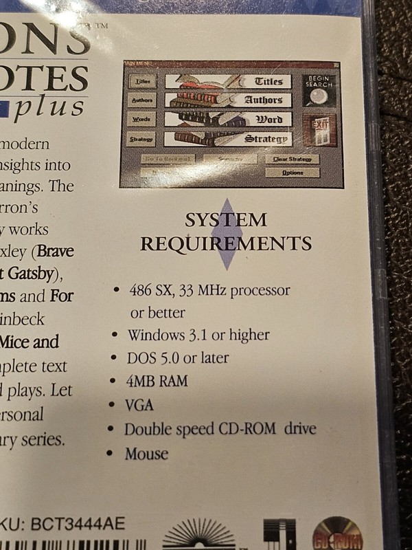 Barron's Booknotes Modern Edition Plus From Softkey, PC CD-ROM, Free Shipping gallery