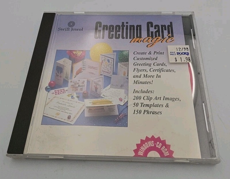 (1) Swift Jewel Greeting Card Magic CD-ROM Excellent Condition