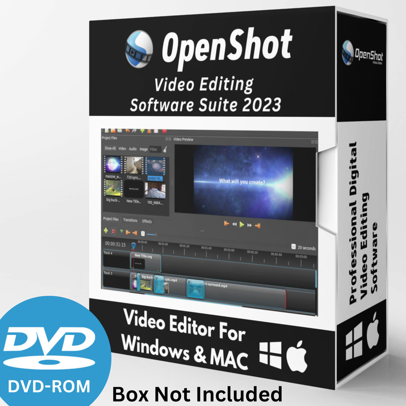 Open Shot Video Editor 2023 | Full Pro Video Editing Software Suite on DVD-ROM
