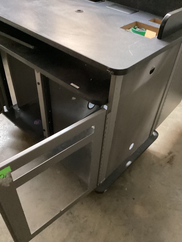 Spectrum Industries 4 caster charging cart 46”L-40”T-30”D (w/28”x24”)extension gallery