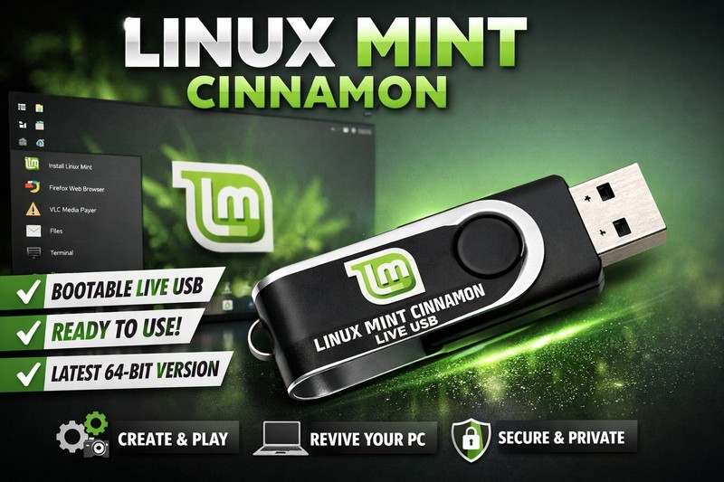 Linux Mint 22.3 ‘Zena’ Bootable USB Drive
