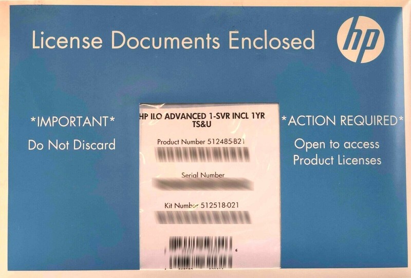 HPE 512485-B21 iLO Advanced 1-server License - PHYSICAL LICENSE