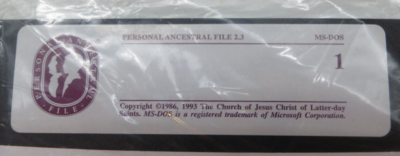 Personal Ancestral File 2.3 5.25" Floppy Disks LDS Church Computer Software Disc gallery
