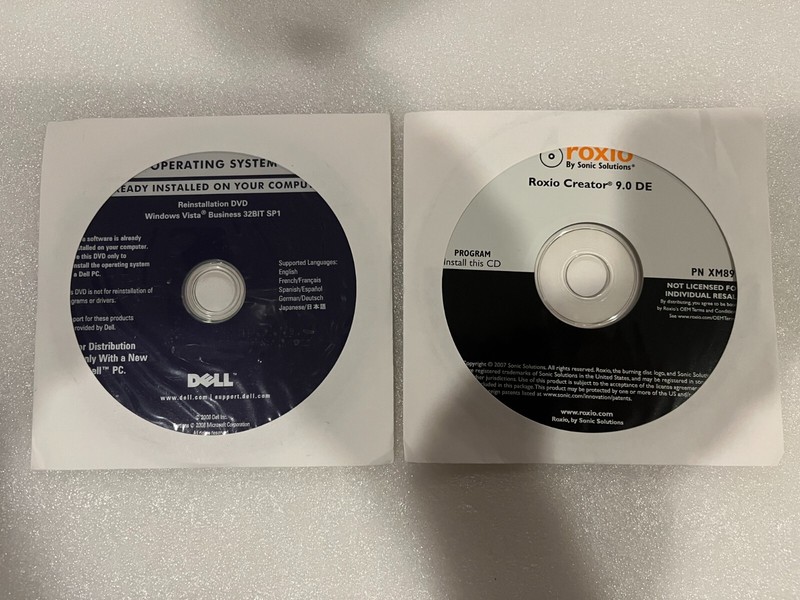Combo Microsoft Windows Vista Business 32BIT SP1 & Roxio Creator 9.0 DE, Sealed