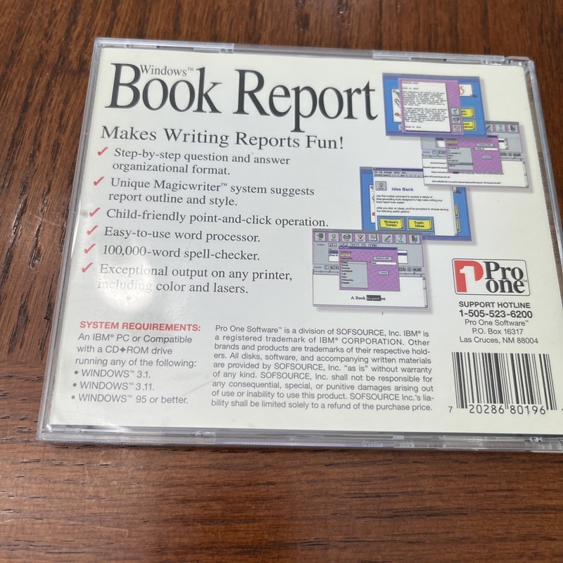 Book Report Pro One CD ROM For Windows 3.1 users gallery