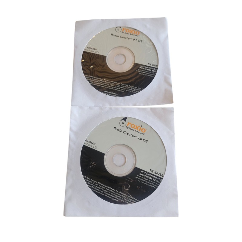 Lot of 2 Roxio Creator 9.0 DE & MyDVD OEM Install Discs New Sealed Dell gallery