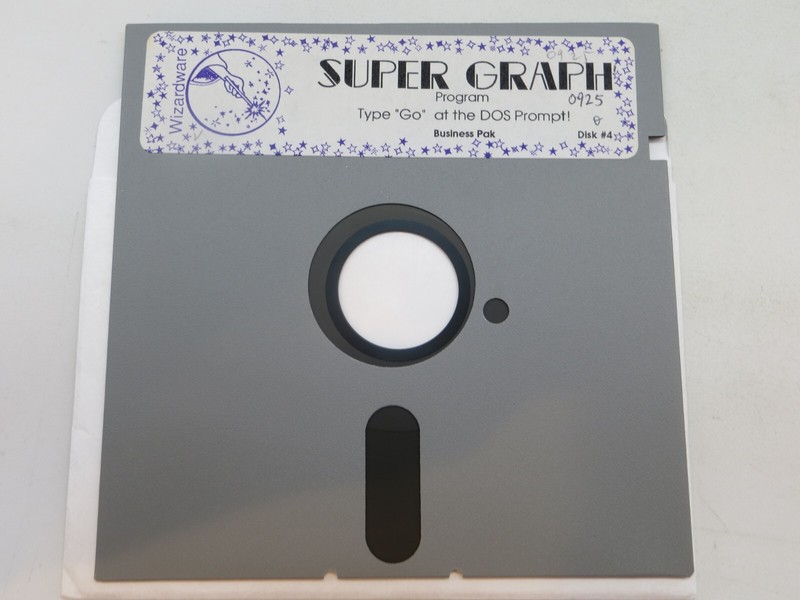 5.25" Floppy Disks SUPER GRAPH Wizardware Computer Software Discs - gallery