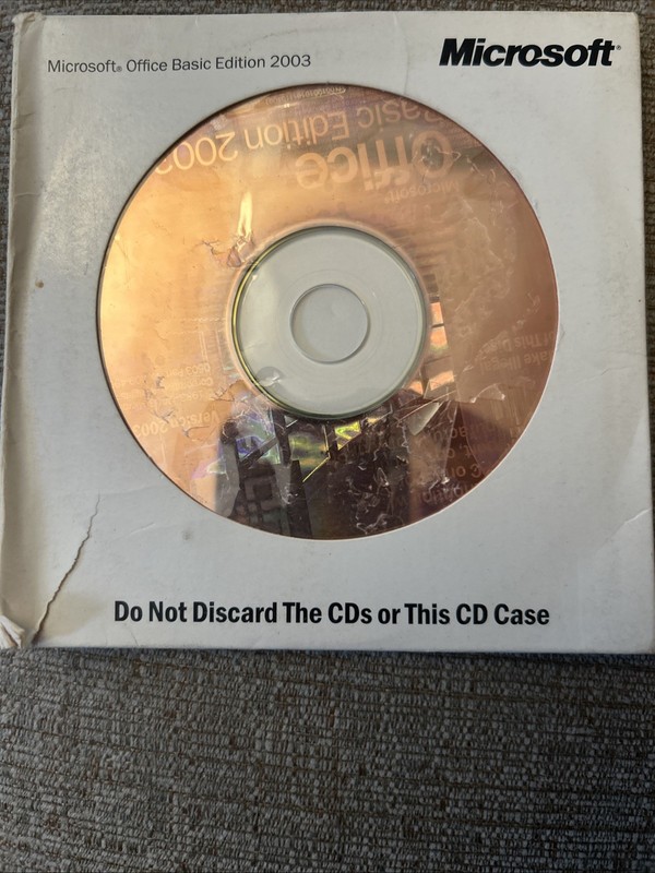 Microsoft Office Basic Edition 2003/CD With Activation Code/Key
