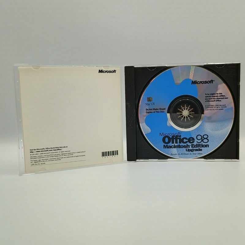 Microsoft Office 98 Macintosh Edition CD-ROM with CD Key Vintage Mac Software gallery