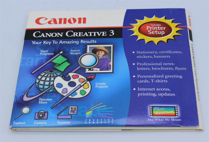 Canon Creative 3 (CD-ROM 1997) For Windows 95, 98 and 3.1 Vintage Retro Software