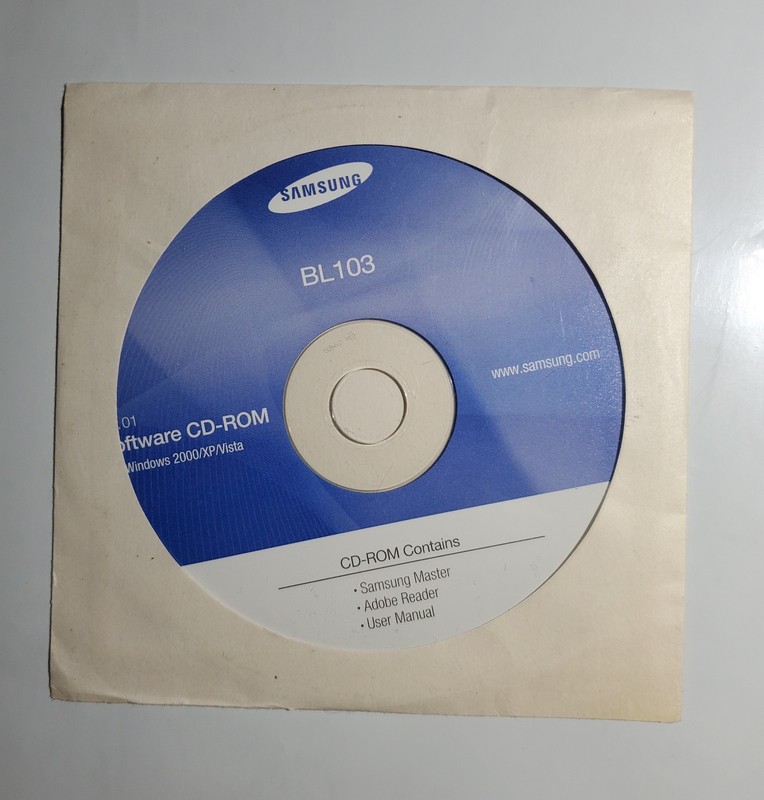 Samsung BL103 Software CD-ROM Ver.01 Vintage 2000/XP/Vista