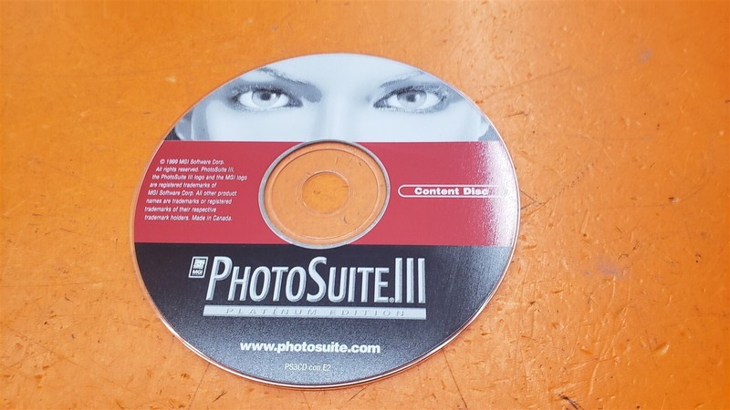 ⭐️⭐️⭐️⭐️⭐️MGI PhotoSuite III Platinum Edition 1999 CD Disc Only