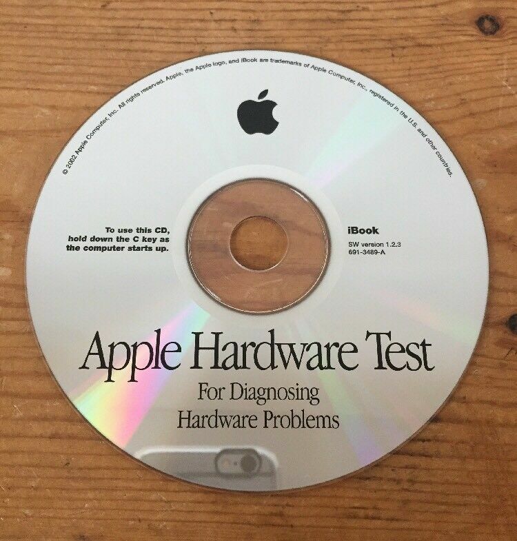 Mac Macintosh iBook Hardware Test 1.2.3 Software System Diagnostic CD-ROM Disc