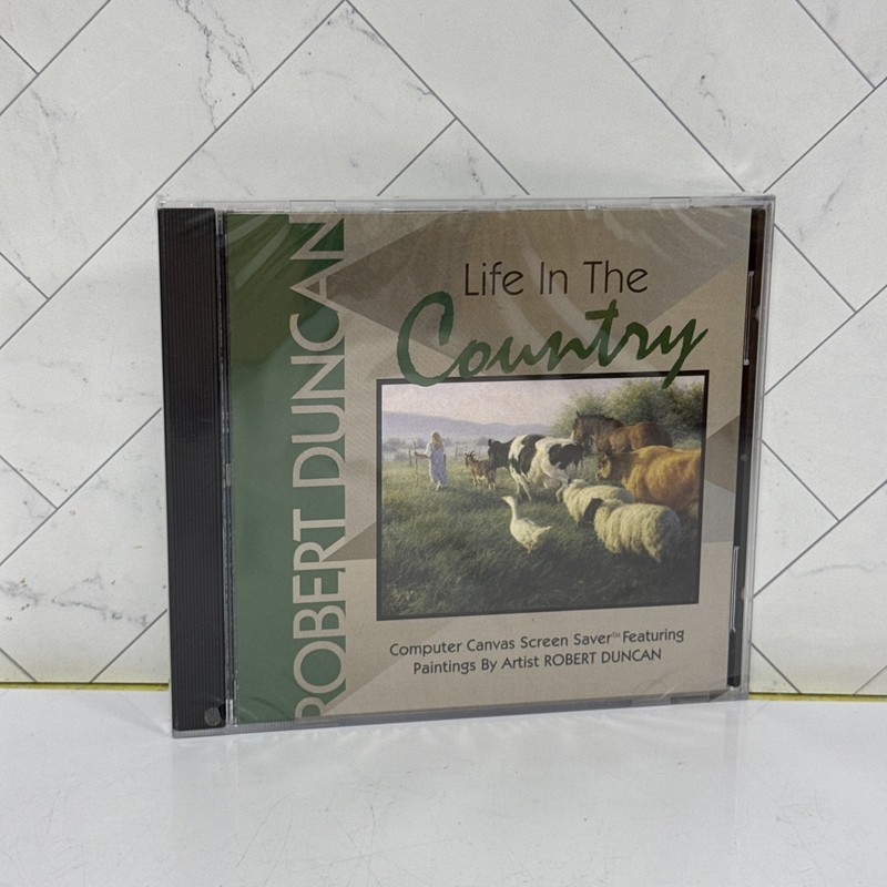 Life in the Country Robert Duncan Computer Canvas Screen Saver PC CD ROM NEW