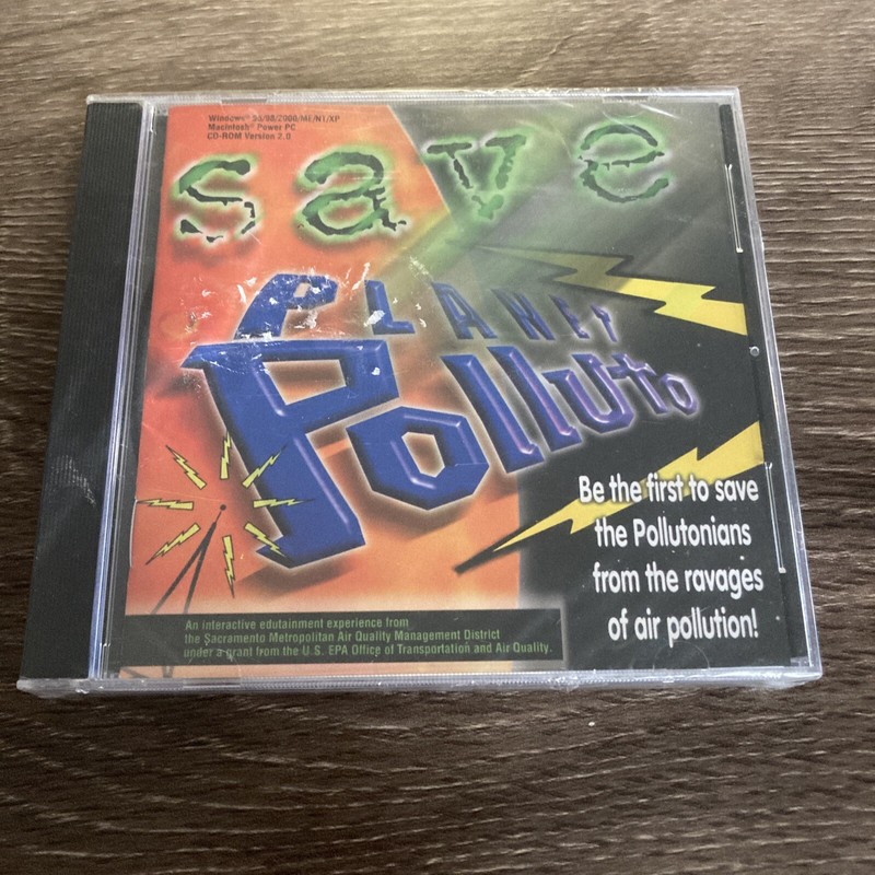 Save Planet Polluto CD ROM 2002 Educate And Entertain Children Kids Of All Ages!