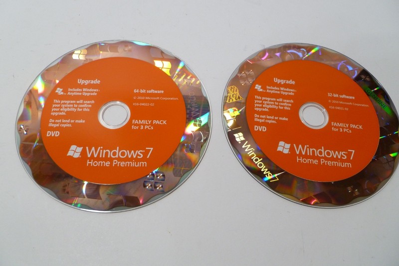Microsoft Windows 7 Home Premium Upgrade Family Pack For 3 PCs 32 & 64 Bit DVDs gallery