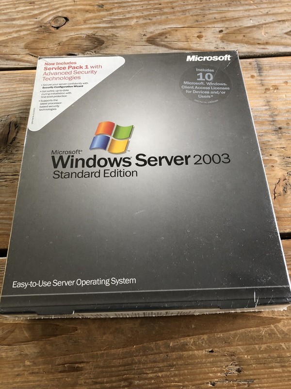 MS Windows Server 2003 Standard Edition, incl. 10 Clients, English VAT Invoice