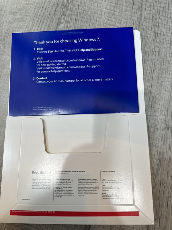 Brand New - Microsoft Windows 7 HMPREM SP1 X32 English DVD OEI gallery