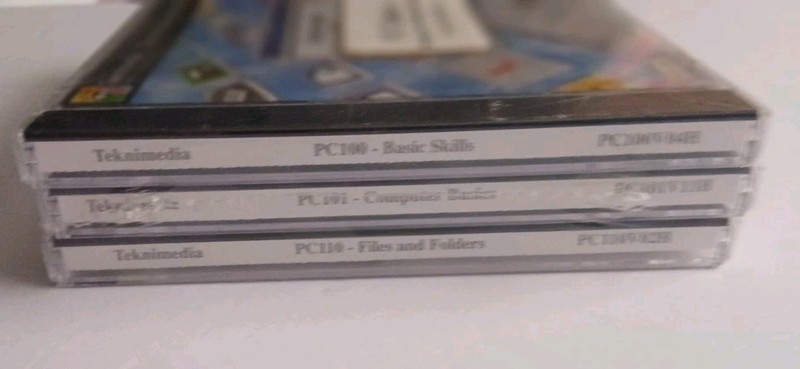 TEKNIMEDIA Computer Basics 3-CD-Rom set Literacy Series PC100 PC101 PC110 skills gallery
