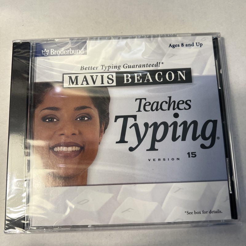 Software PC Broderbund MAVIS BEACON TEACHES TYPING Version 15 NEW Jewel, sealed